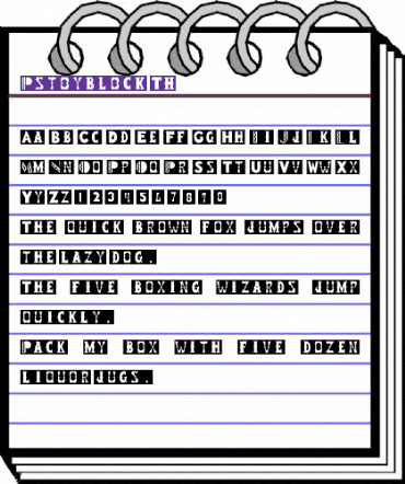 Rstoyblock Th Regular animated font preview