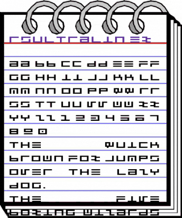 Rsultralin Ex Regular animated font preview