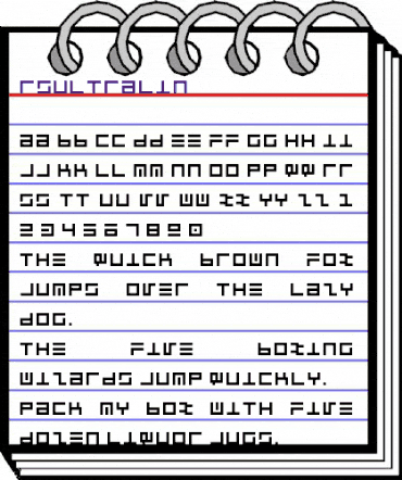 Rsultralin Regular animated font preview Rsultralin Regular animated font preview