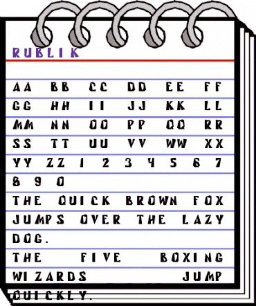 Rublik Regular animated font preview Rublik Regular animated font preview