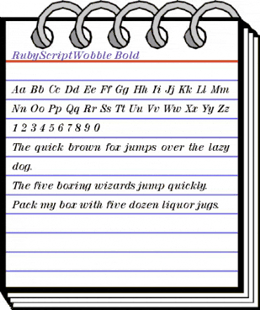 RubyScriptWobble Bold animated font preview RubyScriptWobble Bold animated font preview