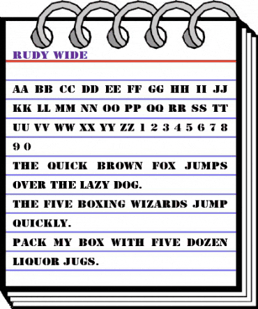 Rudy Wide Regular animated font preview Rudy Wide Regular animated font preview