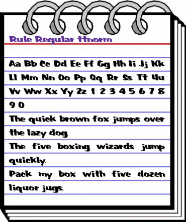Rule Regular animated font preview