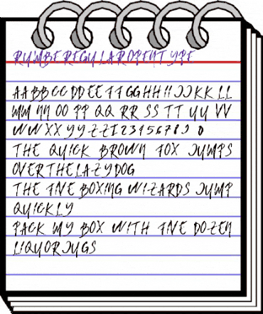 RUMBE Regular animated font preview RUMBE Regular animated font preview