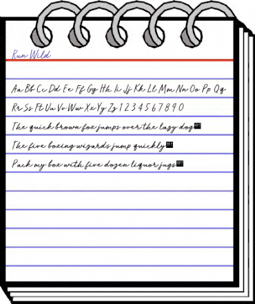 Run Wild - Demo Regular animated font preview