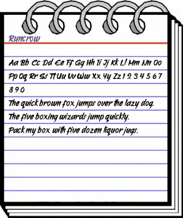 Runcrow Regular animated font preview