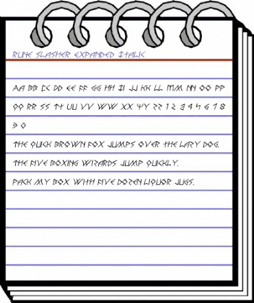 Rune Slasher Expanded Italic Expanded Italic animated font preview