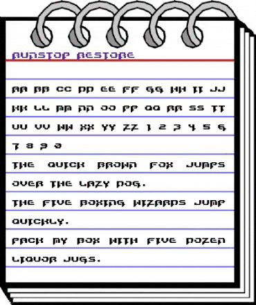 Runstop Restore Regular animated font preview Runstop Restore Regular animated font preview
