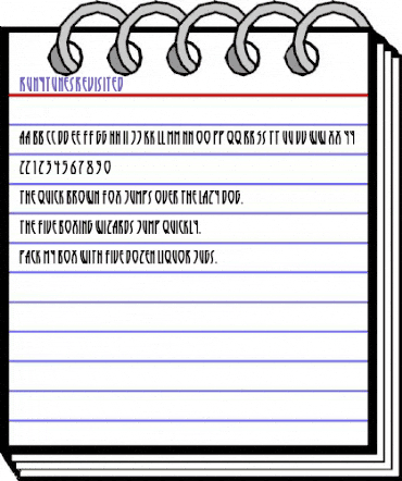 RunyTunesRevisited Regular animated font preview