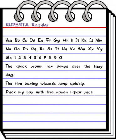 RUPERTA Regular animated font preview