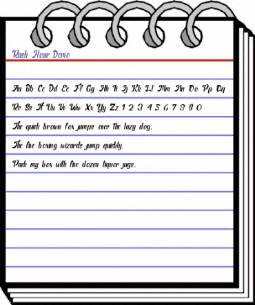 Rush Hour Demo Regular animated font preview