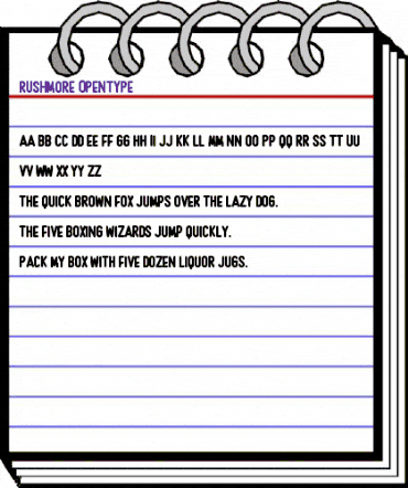 Rushmore Regular animated font preview