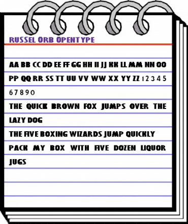 Russel-ORB Regular animated font preview Russel-ORB Regular animated font preview