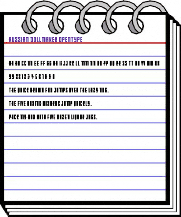 Russian Dollmaker Regular animated font preview Russian Dollmaker Regular animated font preview