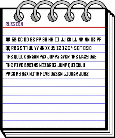 Russian Regular animated font preview Russian Regular animated font preview