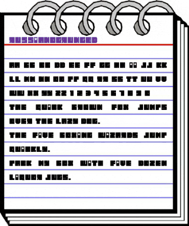Russiano Grunged Regular animated font preview Russiano Grunged Regular animated font preview