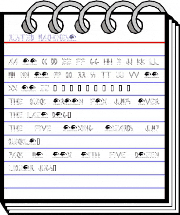 Rusted MachineSW Regular animated font preview Rusted MachineSW Regular animated font preview