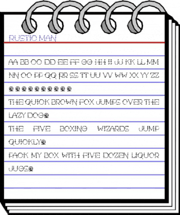 Rustic Man Regular animated font preview Rustic Man Regular animated font preview