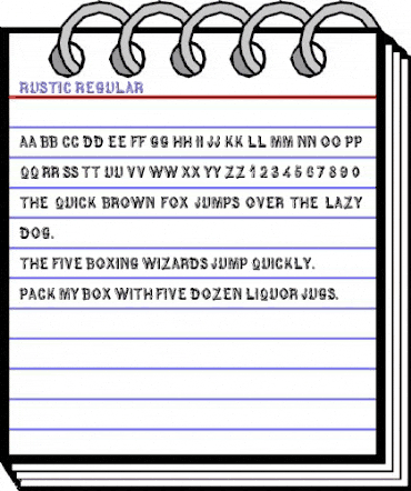 Rustic Regular animated font preview Rustic Regular animated font preview