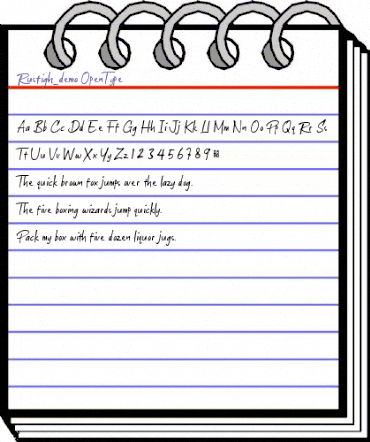 Rustigh_demo Regular animated font preview