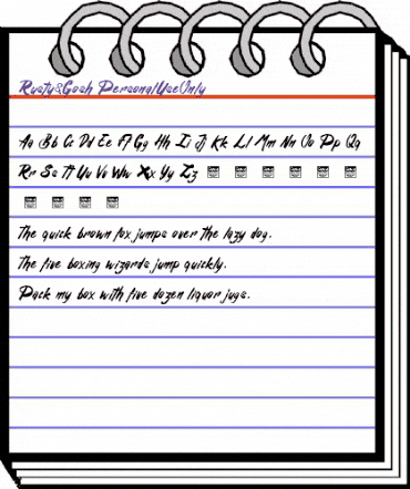 Rusty&Gosh_PersonalUseOnly Regular animated font preview