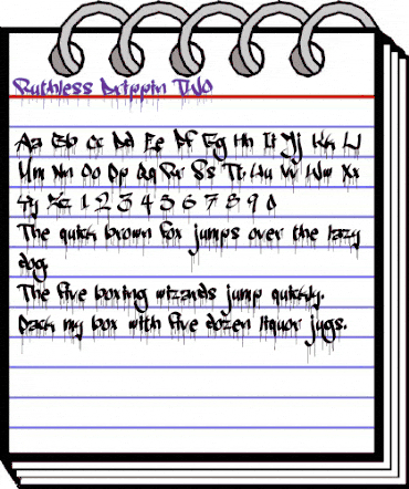 Ruthless Drippin TWO Regular animated font preview