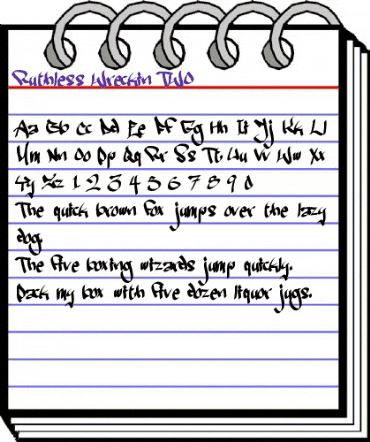 Ruthless Wreckin TWO Regular animated font preview