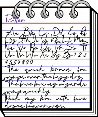 Rutter Regular animated font preview