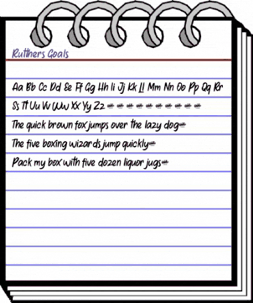 Rutthers Goals Regular animated font preview