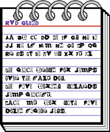 RvD_GLUED Regular animated font preview RvD_GLUED Regular animated font preview