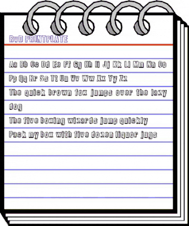 RvD_PRINTPLATE Regular animated font preview RvD_PRINTPLATE Regular animated font preview