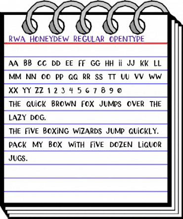 RWA Honeydew Regular animated font preview