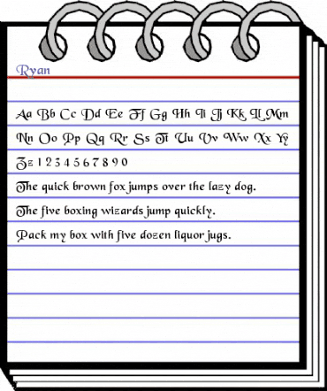 Ryan Regular animated font preview