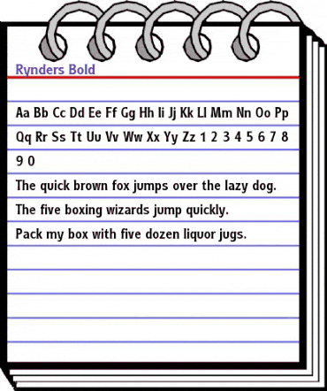 Rynders Bold animated font preview Rynders Bold animated font preview