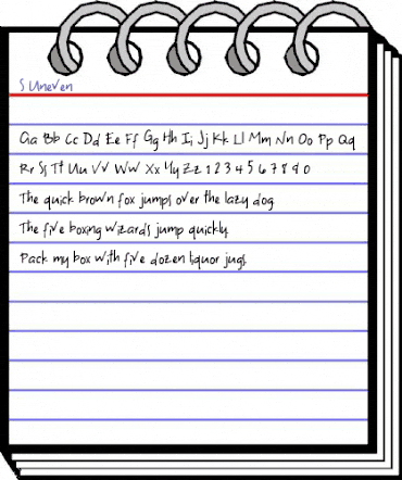 S Uneven Regular animated font preview S Uneven Regular animated font preview
