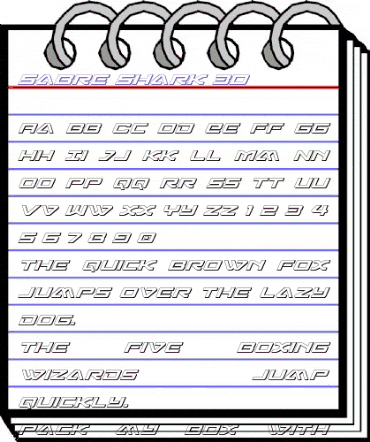 Sabre Shark 3D Regular animated font preview Sabre Shark 3D Regular animated font preview