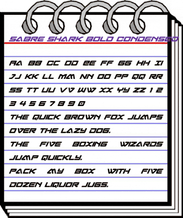Sabre Shark Bold Condensed Bold Condensed animated font preview Sabre Shark Bold Condensed Bold Condensed animated font preview