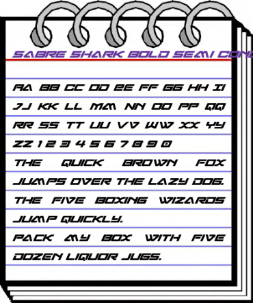 Sabre Shark Bold Semi-Condensed Bold Semi-Condensed animated font preview Sabre Shark Bold Semi-Condensed Bold Semi-Condensed animated font preview