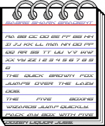 Sabre Shark Gradient Regular animated font preview Sabre Shark Gradient Regular animated font preview