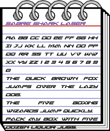 Sabre Shark Laser Regular animated font preview Sabre Shark Laser Regular animated font preview