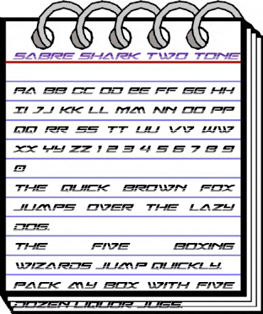 Sabre Shark Two-Tone Regular animated font preview Sabre Shark Two-Tone Regular animated font preview