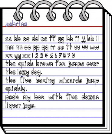 sabrina Regular animated font preview