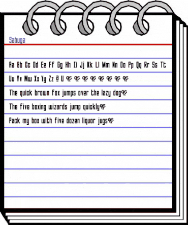 Sabuga Regular animated font preview