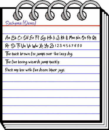 Sachyma (Demo) Regular animated font preview Sachyma (Demo) Regular animated font preview