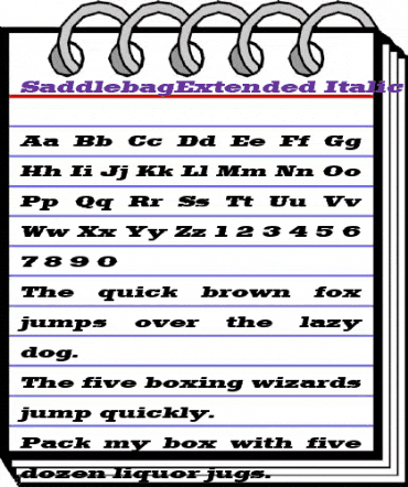 SaddlebagExtended Italic animated font preview SaddlebagExtended Italic animated font preview