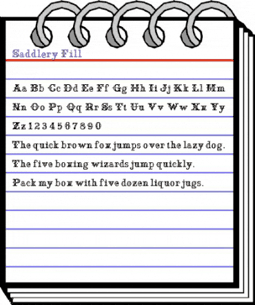 Saddlery Fill Regular animated font preview Saddlery Fill Regular animated font preview