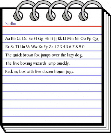 Sadhu Normal animated font preview