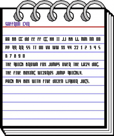 Saffron_Cyr Regular animated font preview Saffron_Cyr Regular animated font preview