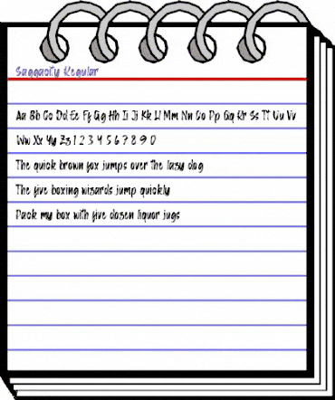 Saggacity Regular animated font preview