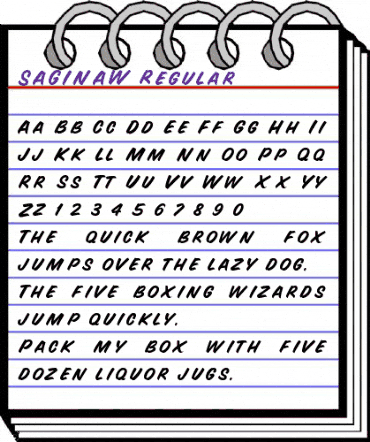 SAGINAW Regular animated font preview SAGINAW Regular animated font preview